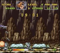 une photo d'Ã©cran de U.N. Squadron sur Nintendo Super Nes